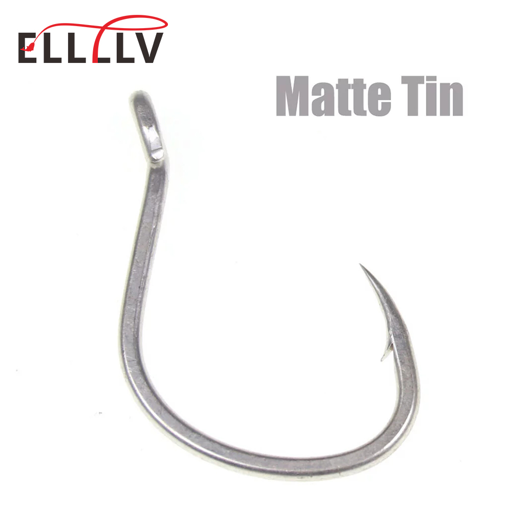 Fishing Hook Barbless - 10 pçs fosco estanho anti-ferrugem anzóis