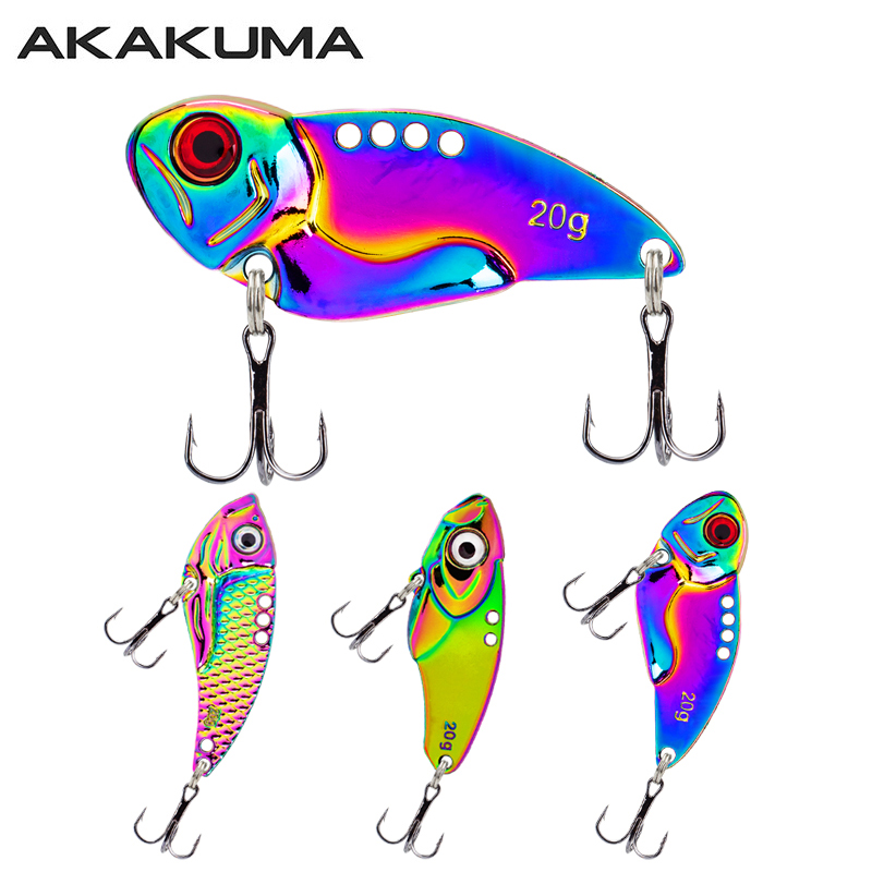 Fishing Hook Treble - 3 Iscas Artificiais Metálicas Coloridas VIB