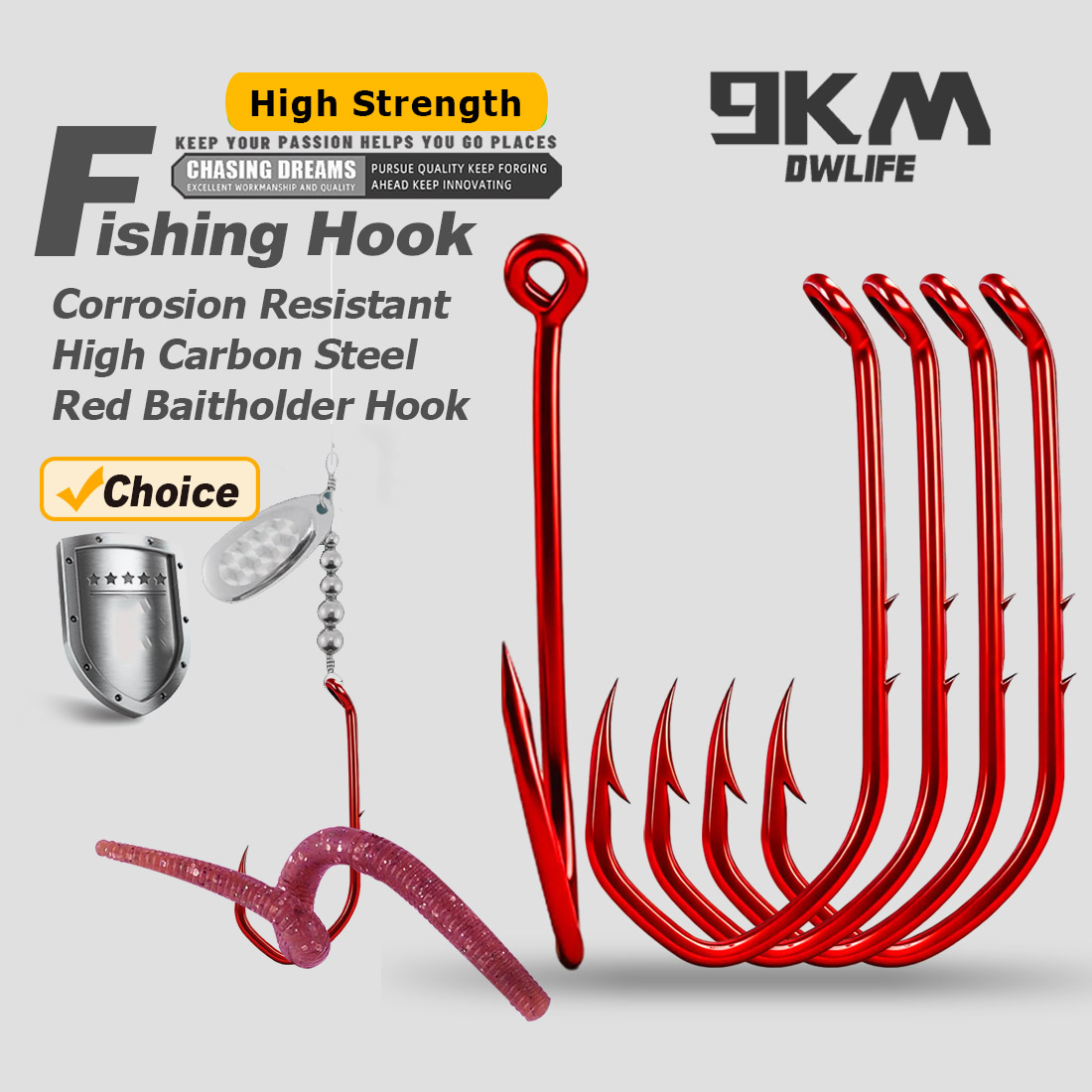 Fishing Hook Circle - Ganchos de Pesca 9KM Baitholder, 50-100