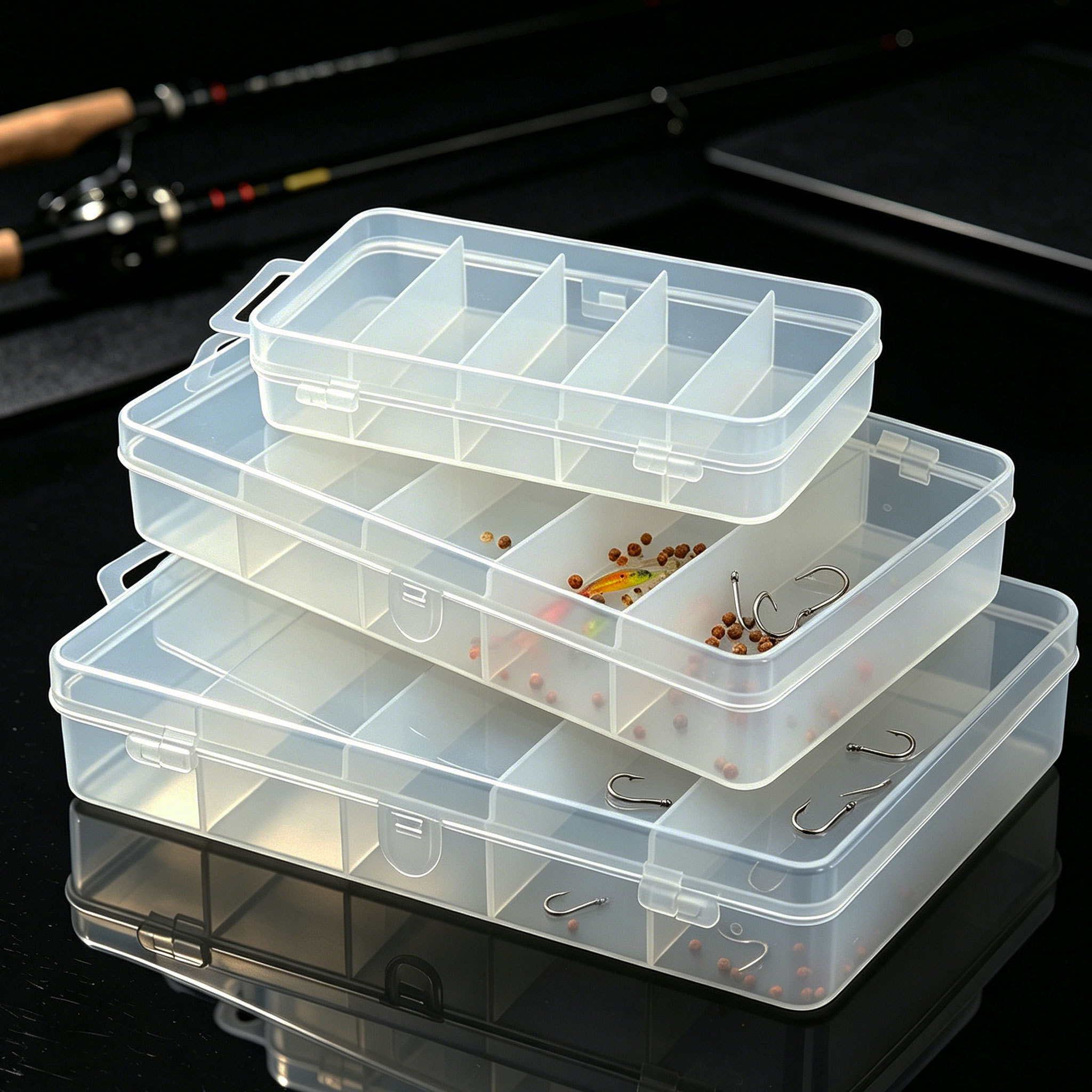 1/3 peças, 3 tamanhos de iscas - Fishing Hook Box avaliação e preço