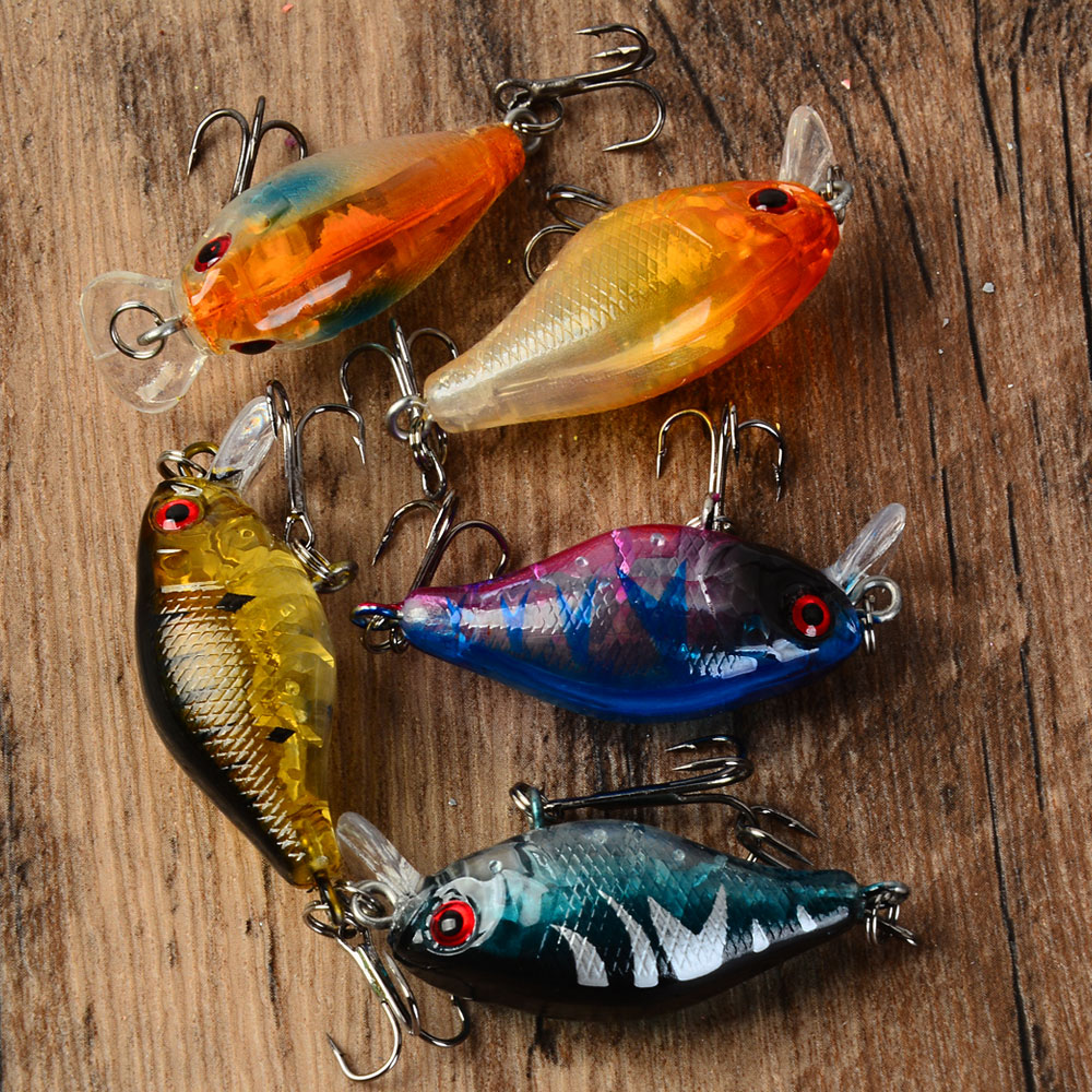 5 pçs flutuante crankbaits isc - Fishing Hook Treble avaliação e preço